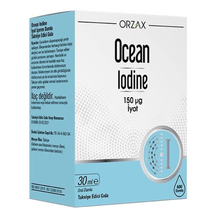 Orzax Ocean Iodine 150 Ug Iyot 30 ml Takviye Edici Gıda - 1