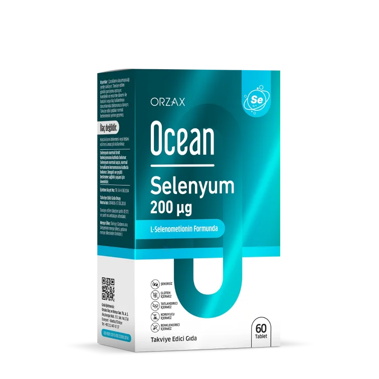 Orzax Ocean Selenyum 200 mcg Yüksek Doz 60 Tablet - 1