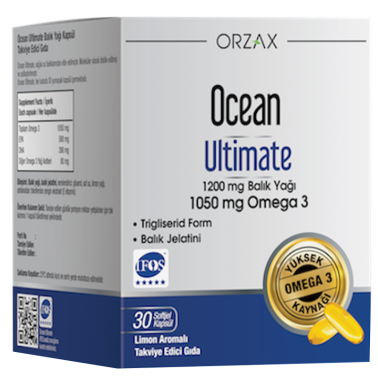 Orzax Ocean Ultimate 1050 mg Omega 3 Balık Yağı 30 Kapsül - 1