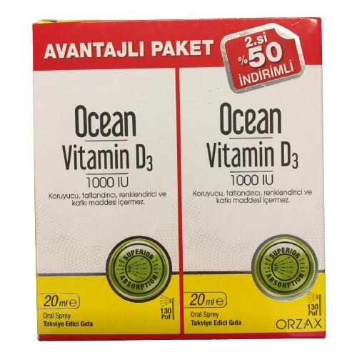 Orzax Ocean Vitamin D3 1000 IU 2 x 20 ml - 2