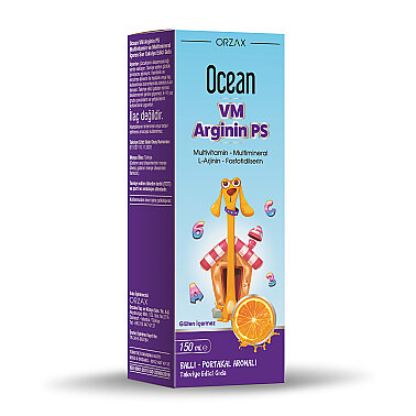 Orzax Ocean Vm Arginin Ps Ballı - Portakal Aromalı Şurup 150 ml - %25 İndirimli