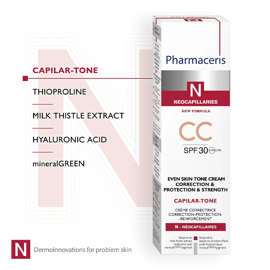 Pharmaceris Capilar Tone SPF30 CC Even Tone Cream 40 ml