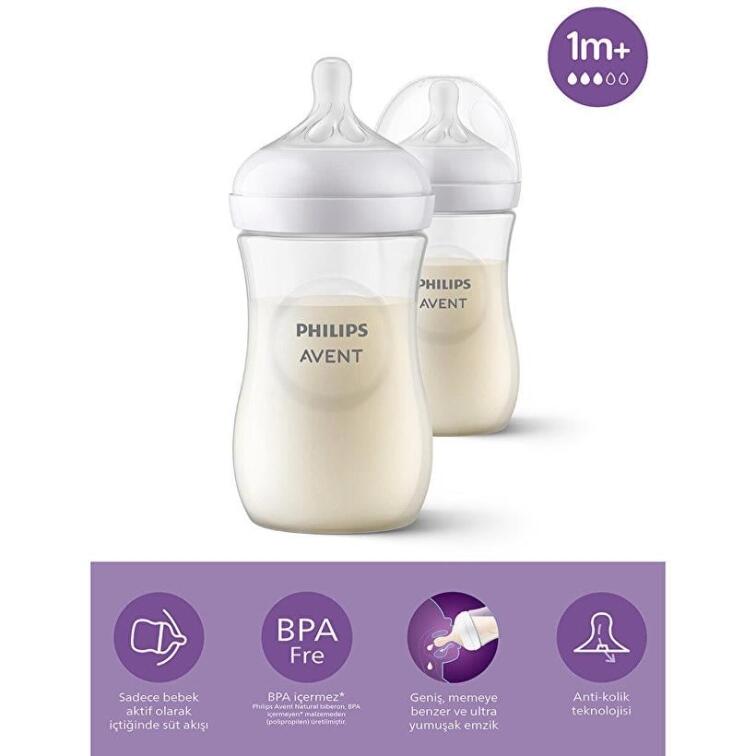 Philips Avent SCY903/02 Natural Response PP 260 ml 2'li Biberon - 1