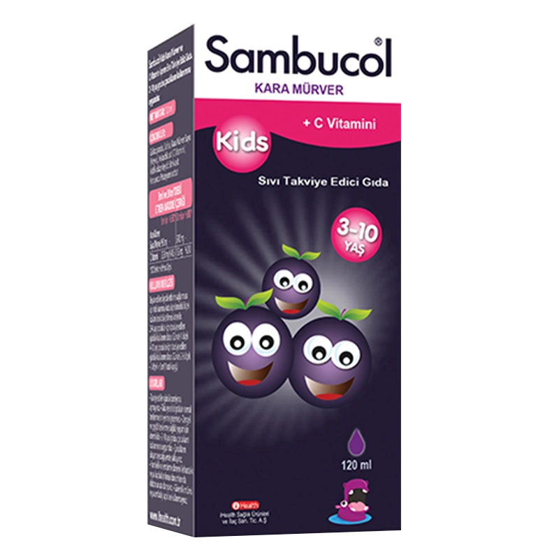 Sambucol Kids Kara Mürver ve C Vitamini İçeren Sıvı Takviye Edici Gıda 120 ml - 1