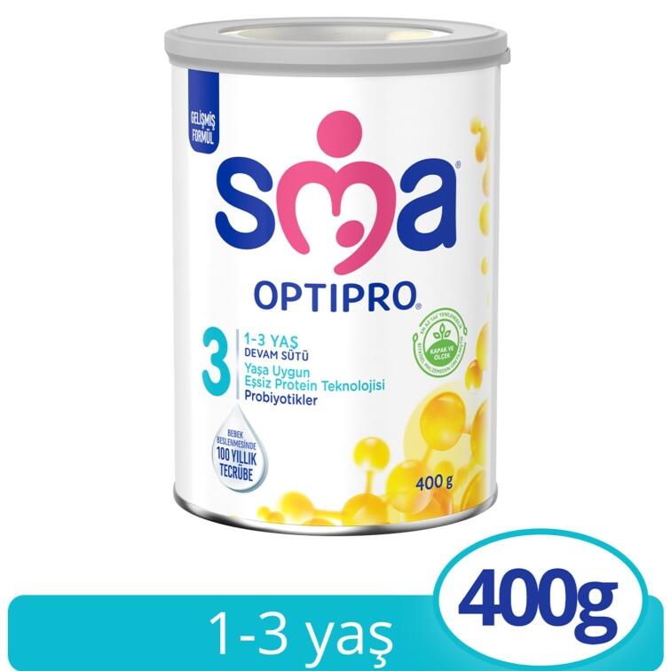 SMA 3 Optipro Probiyotik 1-3 Yaş Devam Sütü 400 g - 1