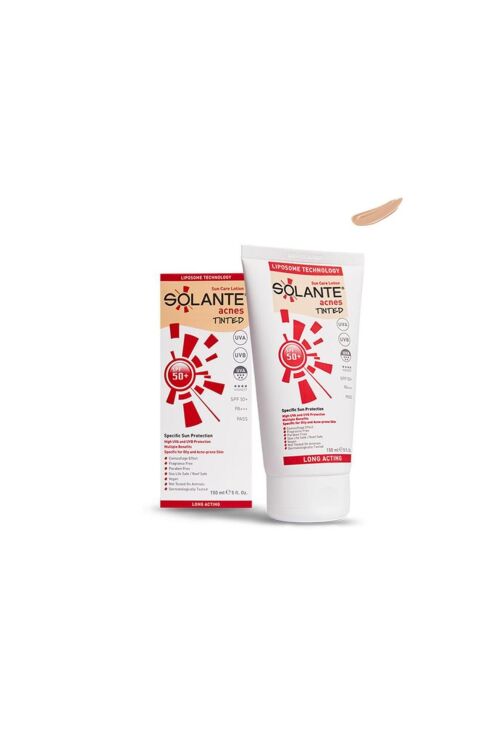 Solante Acnes Renkli 50 Faktör Güneş Losyonu 150 ml - 1