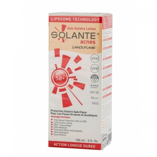 Solante Acnes Renkli 50 Faktör Güneş Losyonu 150 ml - 1