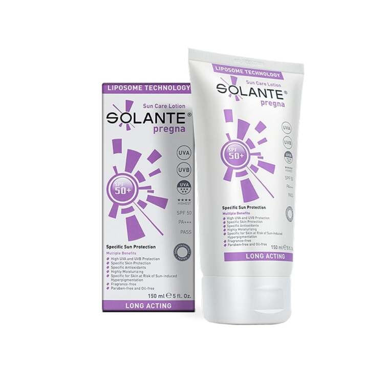 Solante Pregna 50 Faktör Hamileler için Güneş Losyonu 150 ml - 1