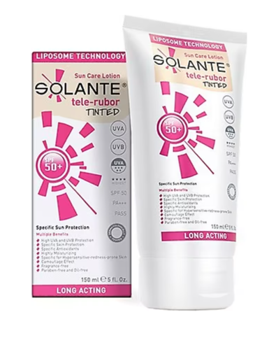 Solante Tele-Rubor Renkli 50 Faktör Güneş Losyonu 150 ml - 1