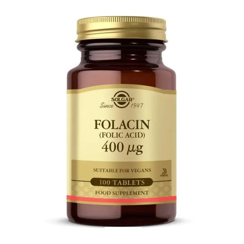 Solgar Folic Acid (Folacin) 400 mcg 100 Tablet - 1