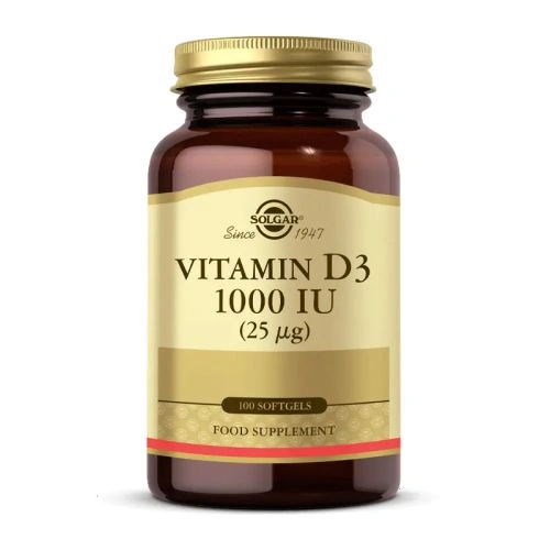 Solgar Vitamin D3 Içeren Takviye Edici Gıda 1000ıu Yumuşak 100 Kapsül - 1