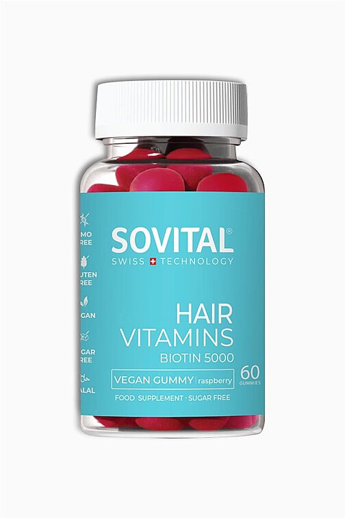 Sovital Hair Vegan Gummy Saç Vitamini 60 Adet - 1