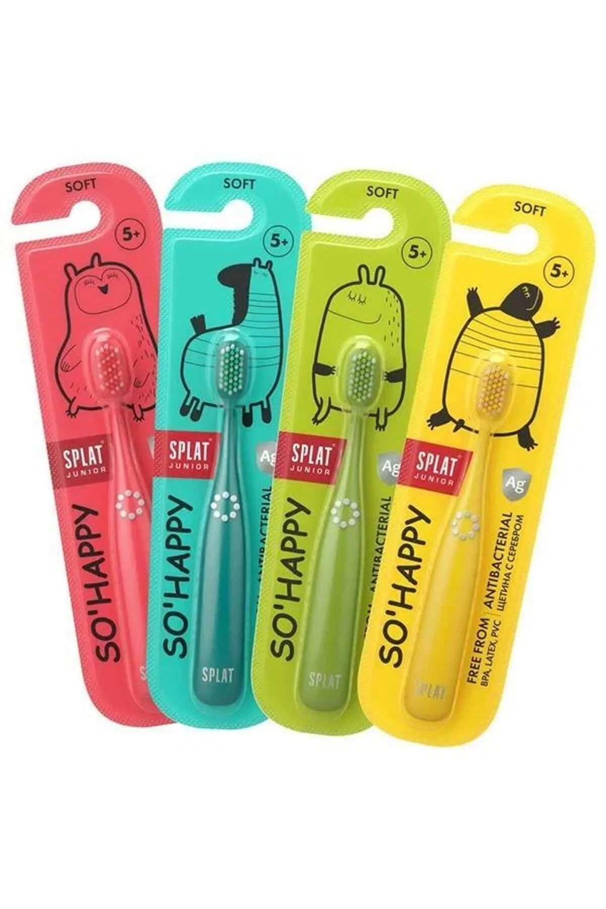 Splat So Happy Antibakteriyel + 4 Yaş Çoçuk Diş Fırçası - Splat