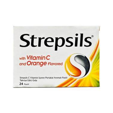 Strepsils C Vitamini ve Portakal Aromalı 24'lü Pastil - Strepsils