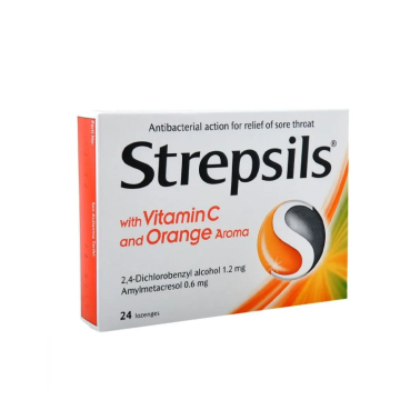 Strepsils Herbal C Vitaminli Portakal Aromalı Pastil 24 Adet - Strepsils