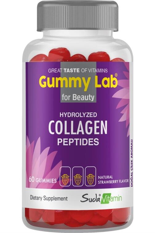 Suda Vitamin Gummy Lab For Beauty Collagen Çilek 60 Gummies - 1
