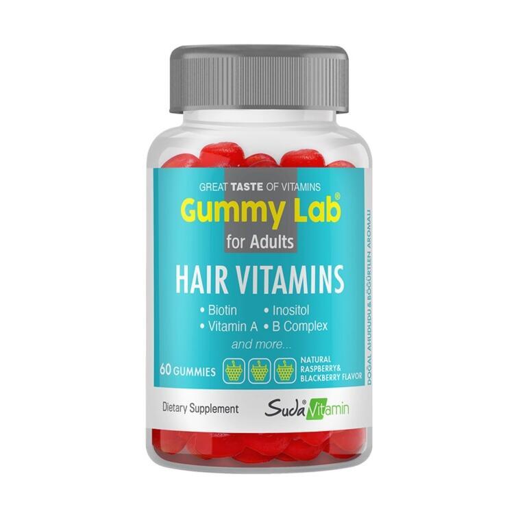 Suda Vitamin Gummy Lab Hair Vitamins Ahududu 60 Gummies - 1
