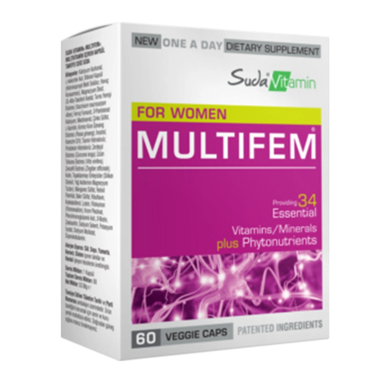 Suda Vitamin Multifem Multivitamin 60 Kapsül - 1