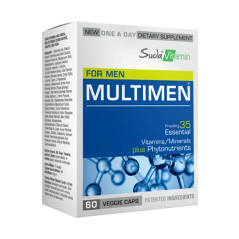 Suda Vitamin Multimen Mens Multivitamin 60 Bitkisel Kapsül - Suda Vitamin