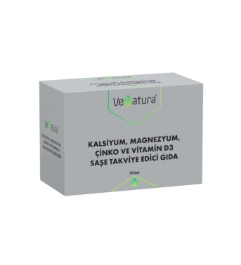 Venatura Kalsiyum, Magnezyum, Çinko Ve Vitamin D3 30 Saşe - VeNatura