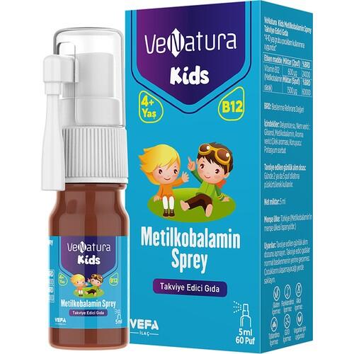 Venatura Kids B12 Metilkobalamin 5 ml 60 Puf Sprey - 1