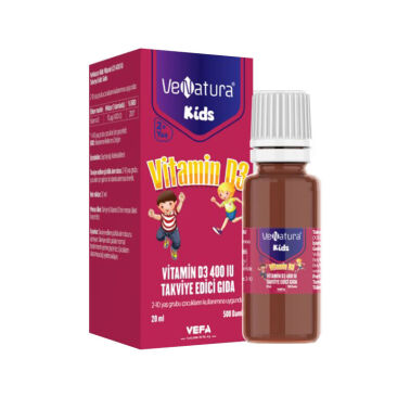 Venatura Kids Vitamin D3 400 IU Damla 20 ml - VeNatura