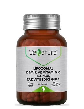 Venatura Lipozomal Demir ve Vitamin C 60 Kapsül - VeNatura