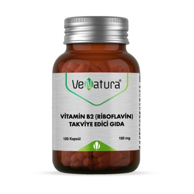 VeNatura Vitamin B2 (Riboflavin) Takviye Edici Gıda 100 kapsül - VENATURA