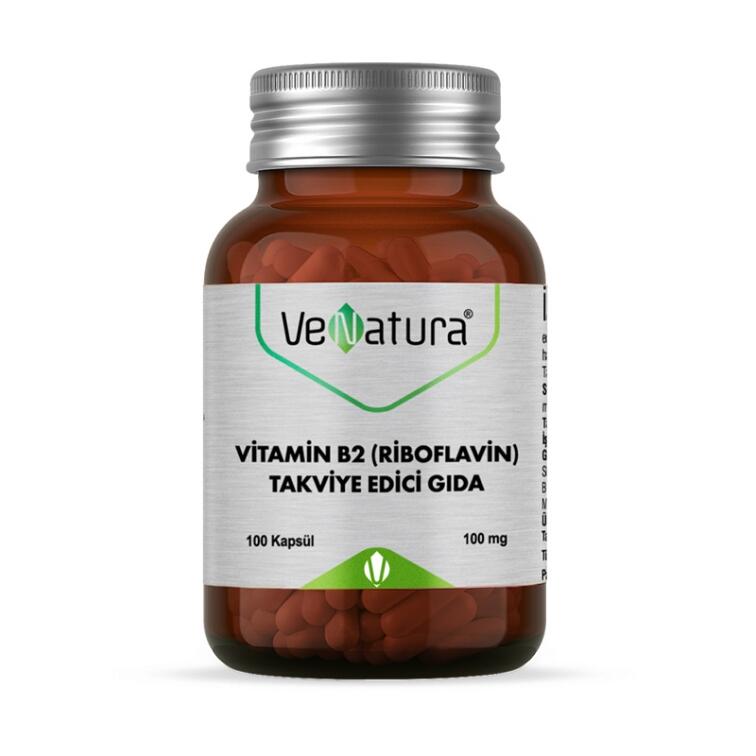 VeNatura Vitamin B2 (Riboflavin) Takviye Edici Gıda 100 kapsül - 1