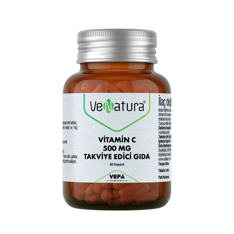 VeNatura Vitamin C 500 MG Takviye Edici Gıda 60 Kapsül - 1