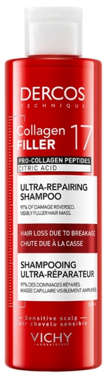 Vichy Dercos Collagen 17 Filler Tüm Saç Tipleri İçin Şampuan 200 ml - 1