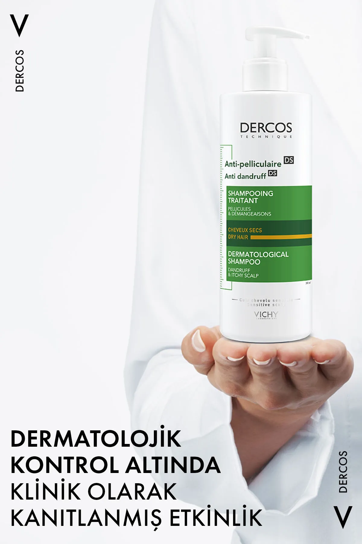 Vichy Dercos Anti-Dandruff Şampuan Kuru Saçlar için Kepek Karşıtı 390 ml - 4