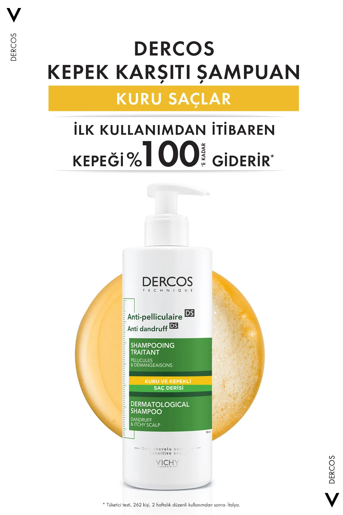 Vichy Dercos Anti-Dandruff Şampuan Kuru Saçlar için Kepek Karşıtı 390 ml - 6