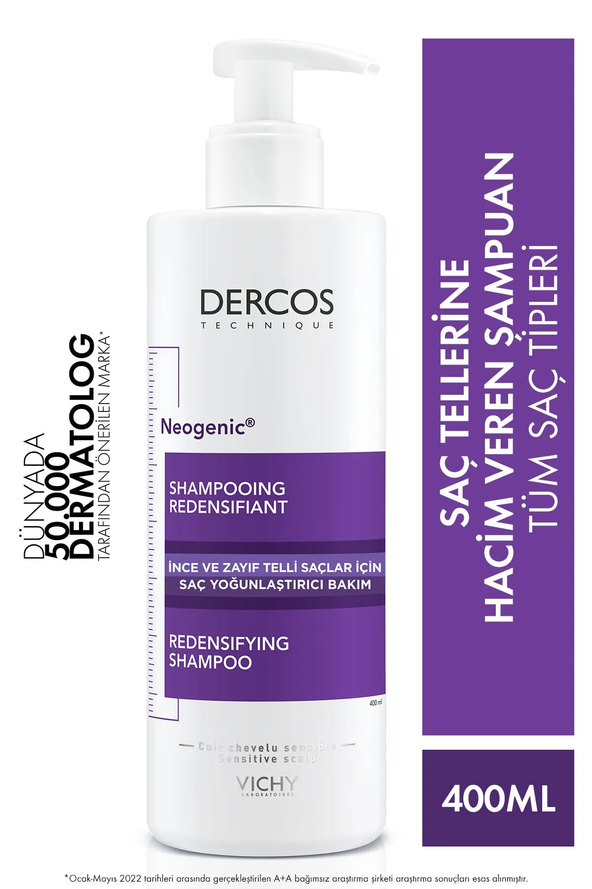 Vichy Dercos Neogenic Saç Yoğunlaştırıcı Şampuan 400ml - 1