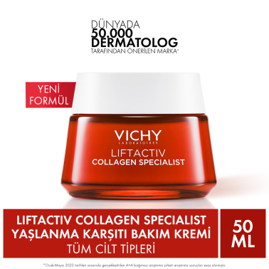 Vichy Liftactiv Collagen Specialist Yaşlanma Karşıtı Bakım Kremi 50 ml