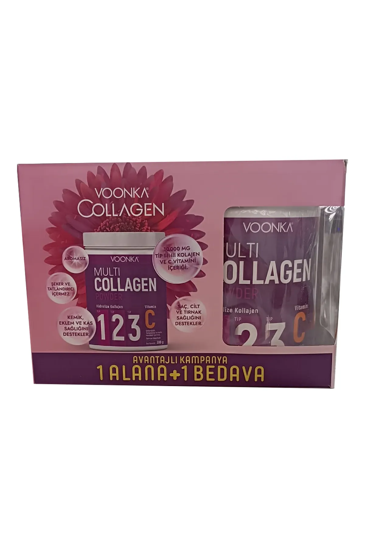 Voonka Multi Collagen Powder 300 gr x2 Avantajlı Kampanya 1 Alana 1 Bedava - 1