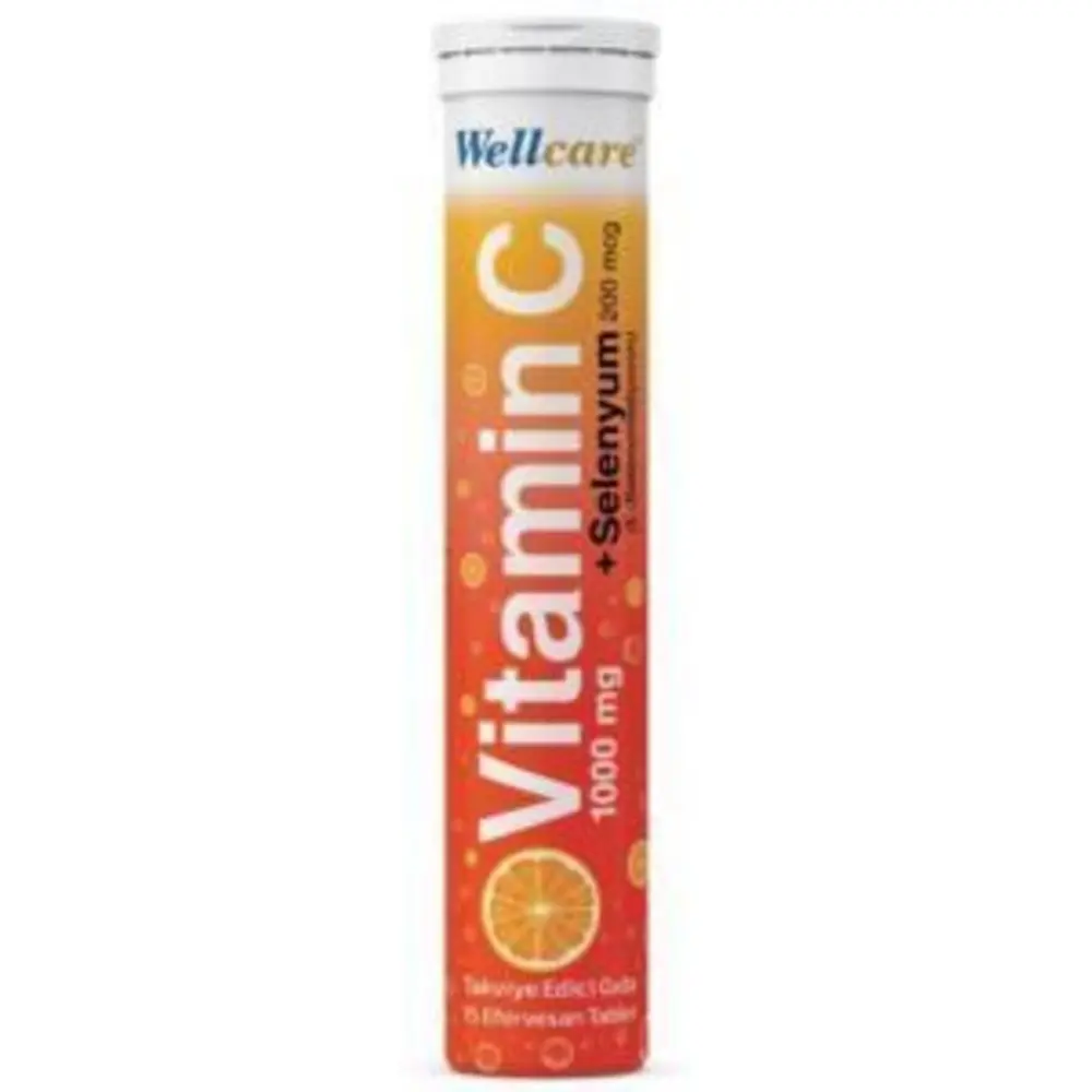 Wellcare Vitamin C 1000 mg + Selenyum 15 Efervesan Tablet