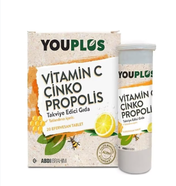 Youplus Vitamin C Çinko Propolis 20 Efervesan Tablet - Youplus