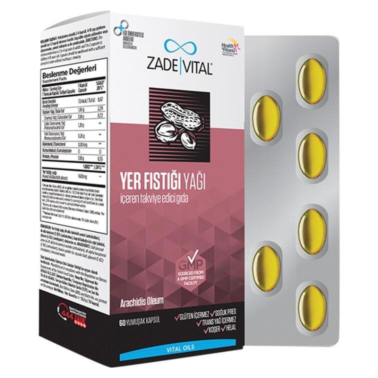 Zade Vital 60 Yumuşak Kapsül Yer Fıstığı Yağı - 1