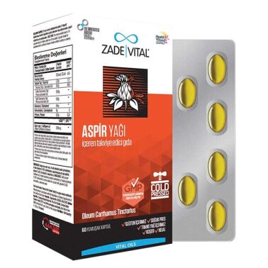 Zade Vital Aspir Yağı 600 mg 60 Kapsül - Zade Vital