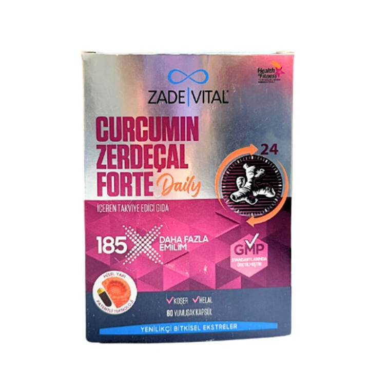 Zade Vital Curcumin Zedaçal Forte Daily 60 Yumuşak Kapsül - 1