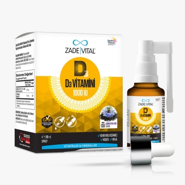 Zade Vital D3 Vitamini 1000 IU Sprey 20 ml - Zade Vital