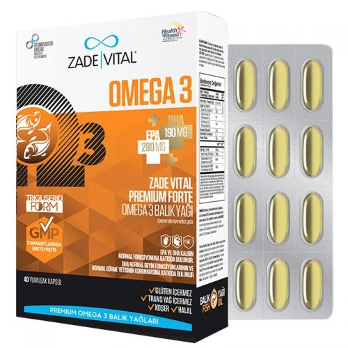 Zade Vital Omega 3 Forte 40 Yumuşak Kapsül - 1