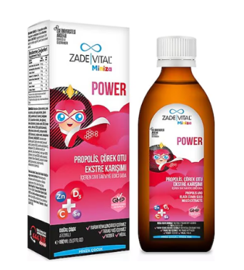 Zade Vital Miniza Power Propolis Çörek Otu Karışımı Şurup 150 ml - Zade Vital