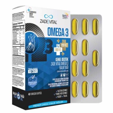 Zade Vital Premium Omega 3 Genel Destek 45 Kapsül - Zade Vital