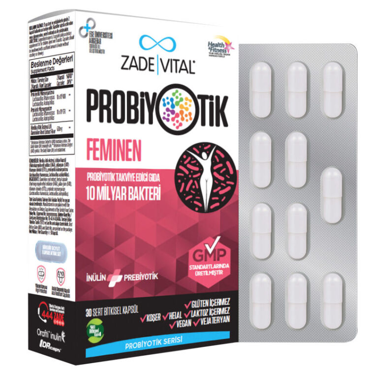 Zade Vital Probiyotik Feminen 30 Kapsül - 1